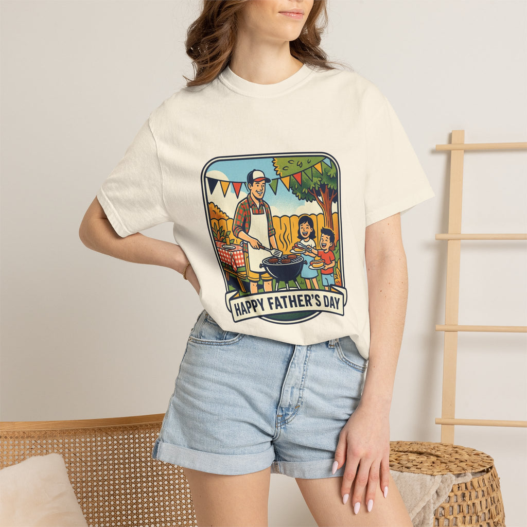 Father's Day BBQ T-Shirt — "Happy Father's Day" Graphic Tee