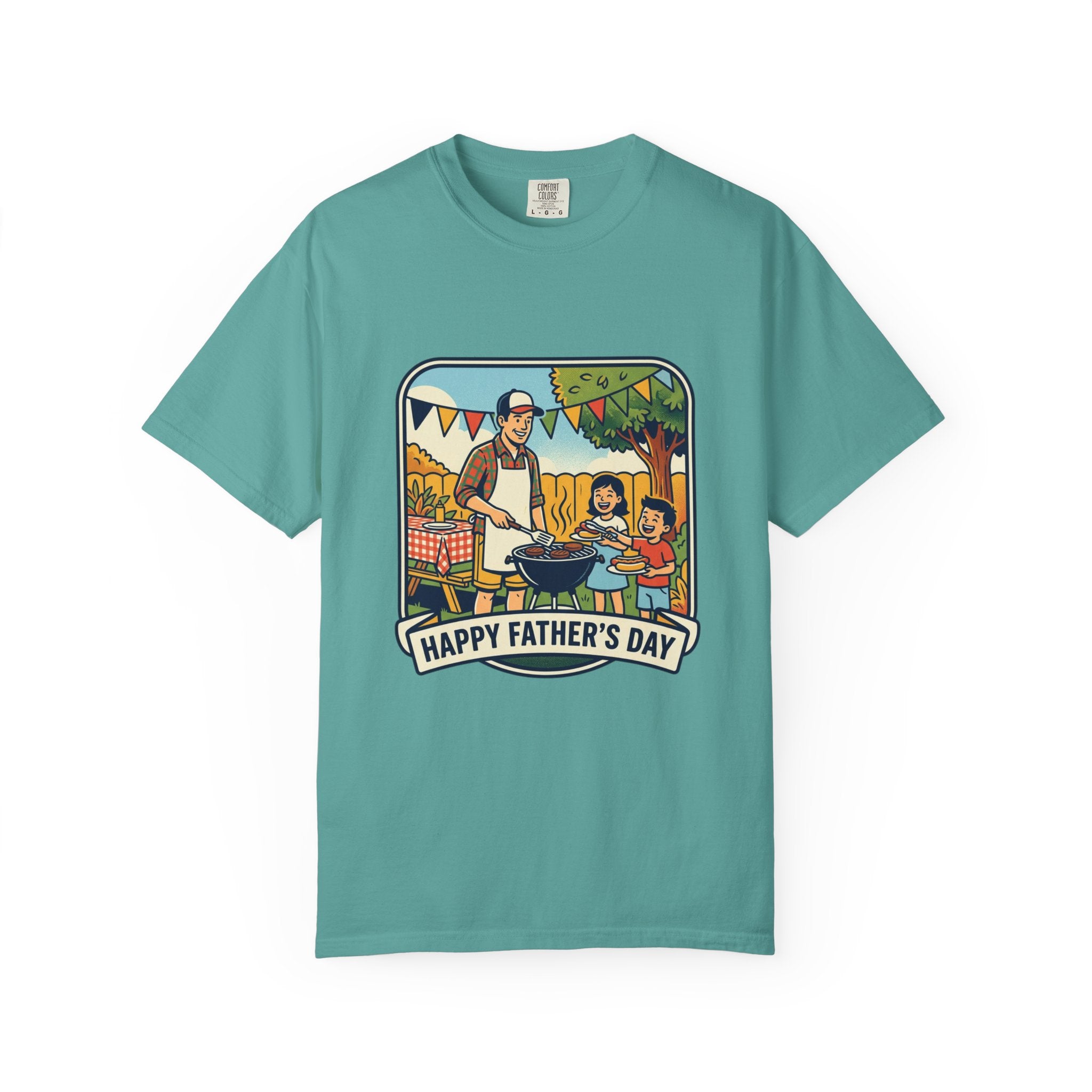 Father's Day BBQ T-Shirt — "Happy Father's Day" Graphic Tee