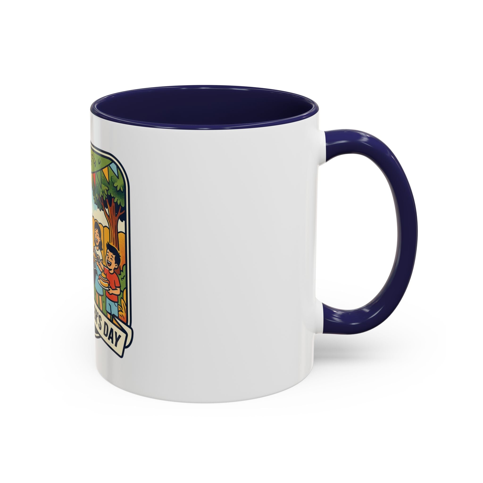 Father's Day Coffee Mug - 'Happy Father's Day' BBQ Family Accent Mug