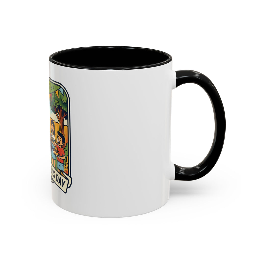 Father's Day Coffee Mug - 'Happy Father's Day' BBQ Family Accent Mug