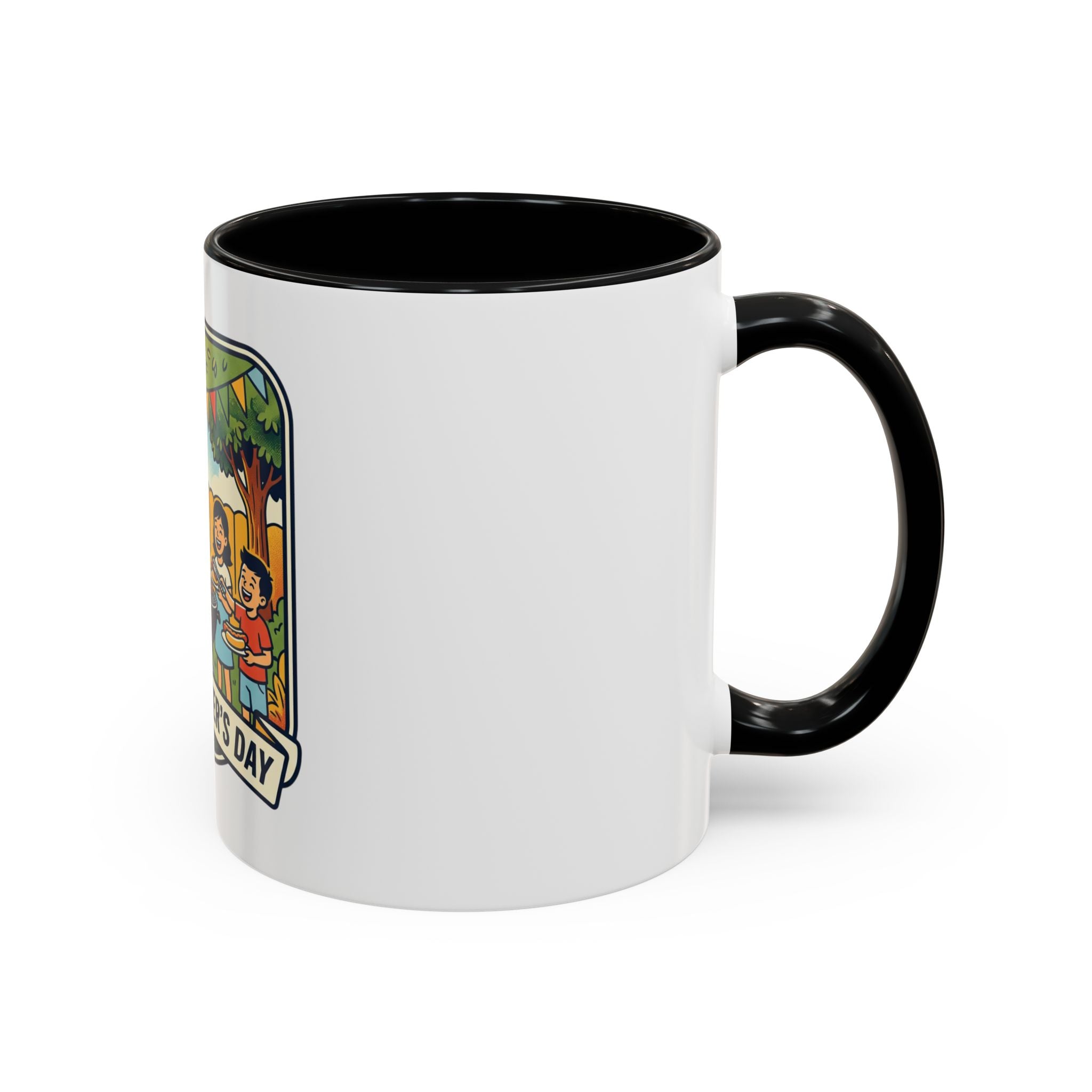 Father's Day Coffee Mug - 'Happy Father's Day' BBQ Family Accent Mug