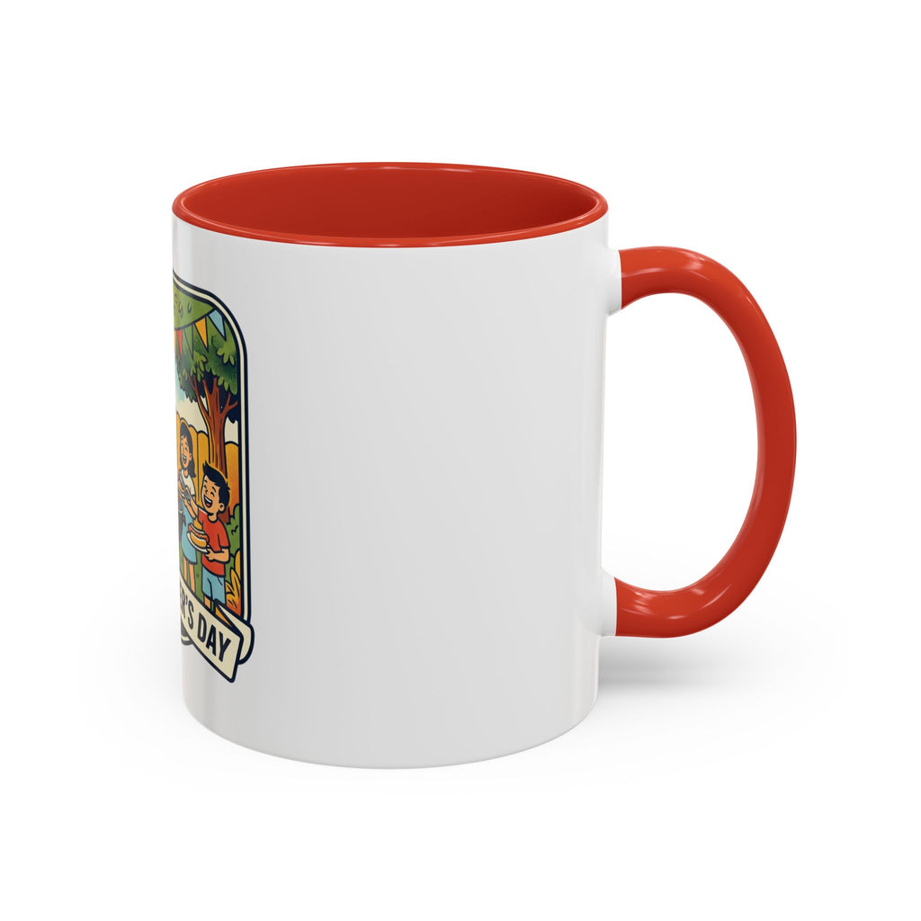 Father's Day Coffee Mug - 'Happy Father's Day' BBQ Family Accent Mug