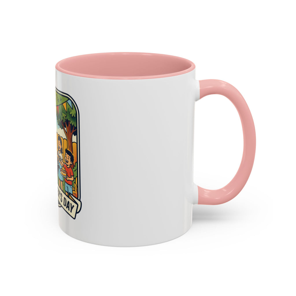Father's Day Coffee Mug - 'Happy Father's Day' BBQ Family Accent Mug