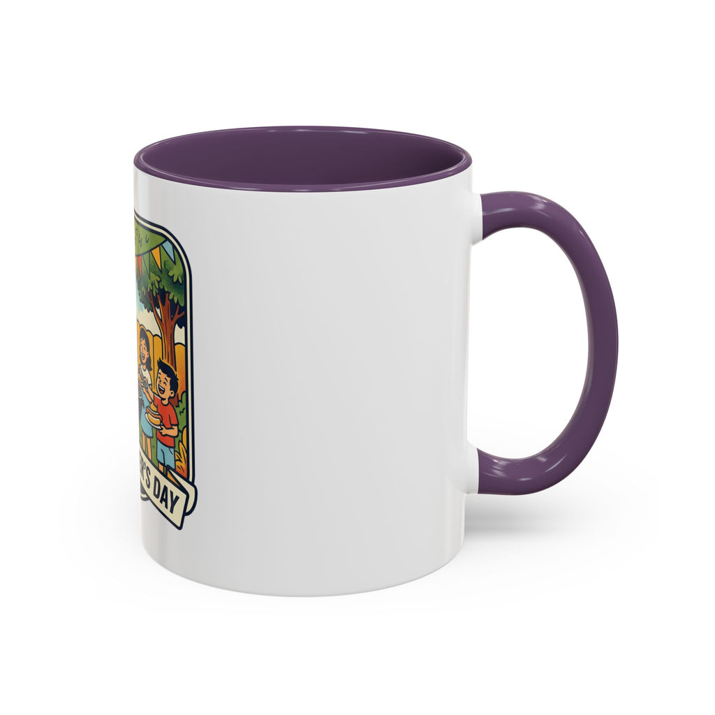 Father's Day Coffee Mug - 'Happy Father's Day' BBQ Family Accent Mug