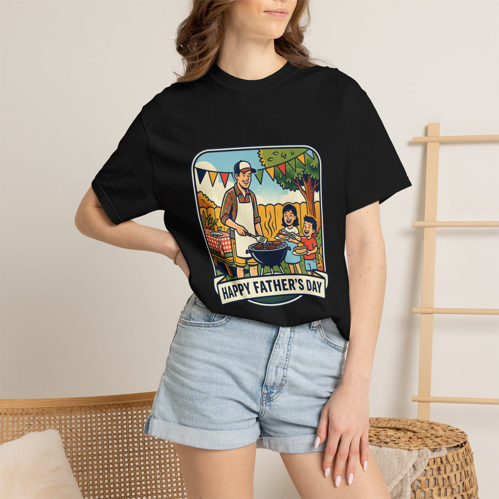 Father's Day BBQ T-Shirt — "Happy Father's Day" Graphic Tee