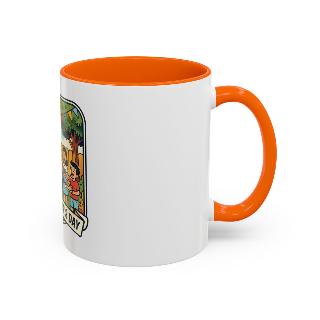 Father's Day Coffee Mug - 'Happy Father's Day' BBQ Family Accent Mug