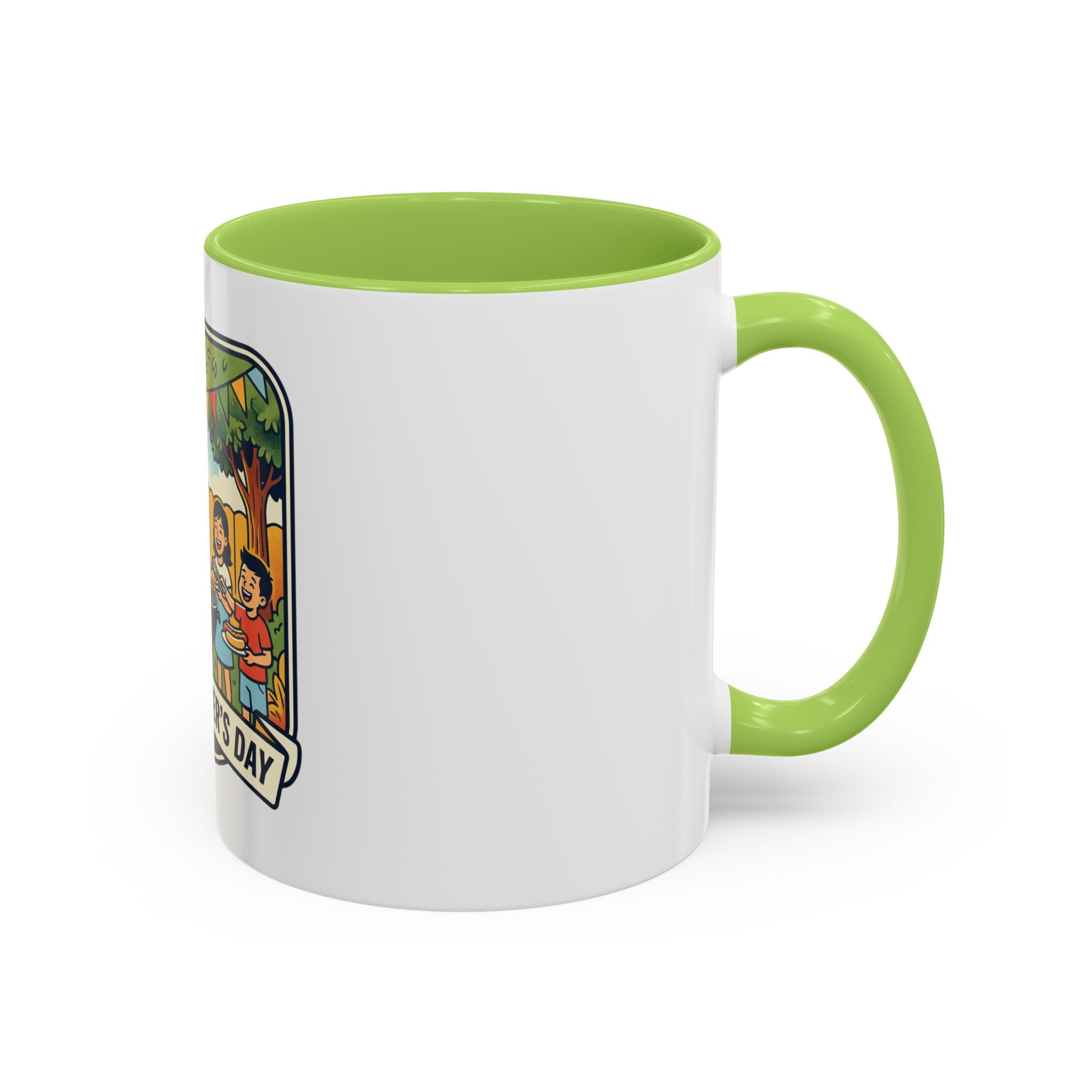 Father's Day Coffee Mug - 'Happy Father's Day' BBQ Family Accent Mug