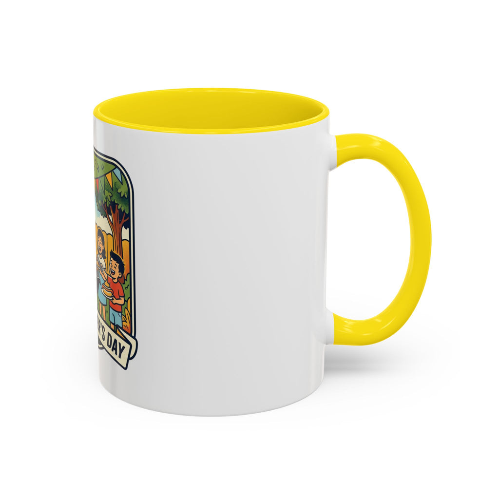 Father's Day Coffee Mug - 'Happy Father's Day' BBQ Family Accent Mug