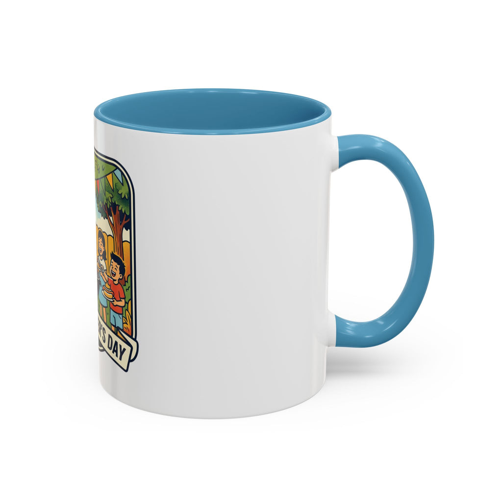 Father's Day Coffee Mug - 'Happy Father's Day' BBQ Family Accent Mug